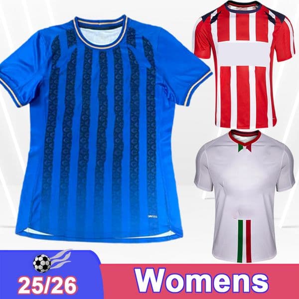 25 26 Chivas Womens Soccer Jerseys MOZO PULIDO E.GUTIERREZ R.MARTINEZ I.BRIZUELA ALVARADO A.GONZALEZ Home Away 3rd Football Shirts Adult Uniforms