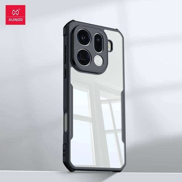 Xundd Oppo Case,Airbags Shockproof Bumper Shell,Stripes Transparent Back Cover For Find X9 Pro Fundas W260512