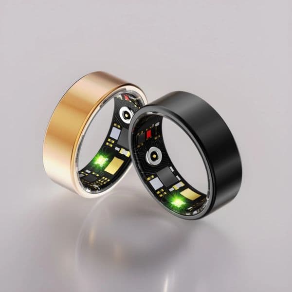 R11 Smart Bluetooth Ring, unisex smart ring with heart rate, blood oxygen and sleep monitoring, built-in touch screen, compatible with Android and iOS.