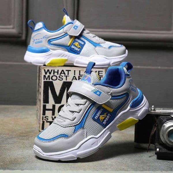 Kids Sneakers Mesh Breathable Sports Flat Wear-resistant Soft Soled Tennis Outdoor Trendy Running Shoes for Children 26W05012