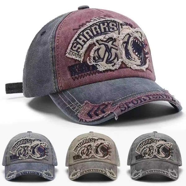 Unisex SHRRKS Shark Embroidery Baseball Caps Spring Autumn Outdoor Adjustable Casual Hats Sunscreen Hat Sports Z260512