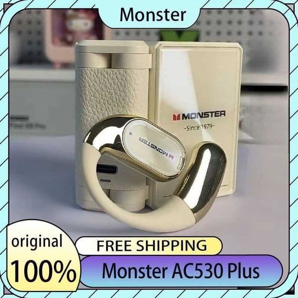 Monster AC530 Plus Bluetooth Earphones AI Smart GPS Directional Audio 142mm Driver Adjustable Earhook for Android IOS T260512