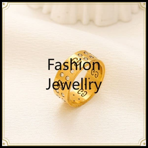 Luxury Crystal Wide Band Ring for Men Women 18K Gold Plated Cubic Zirconia Inlaid Unisex Ring Hypoallergenic Fashion Jewelry
