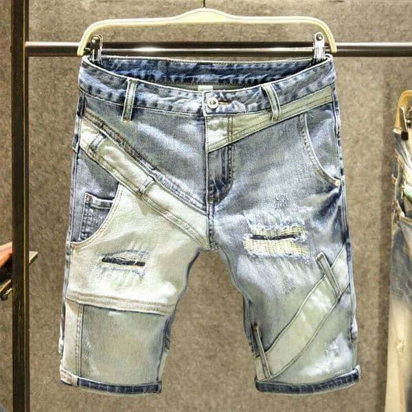 Summer New Fashion Trend Straight Leg American Retro Jeans Men's Casual Loose Sports Plus Large Size High-Quality Denim Shorts 26L0512