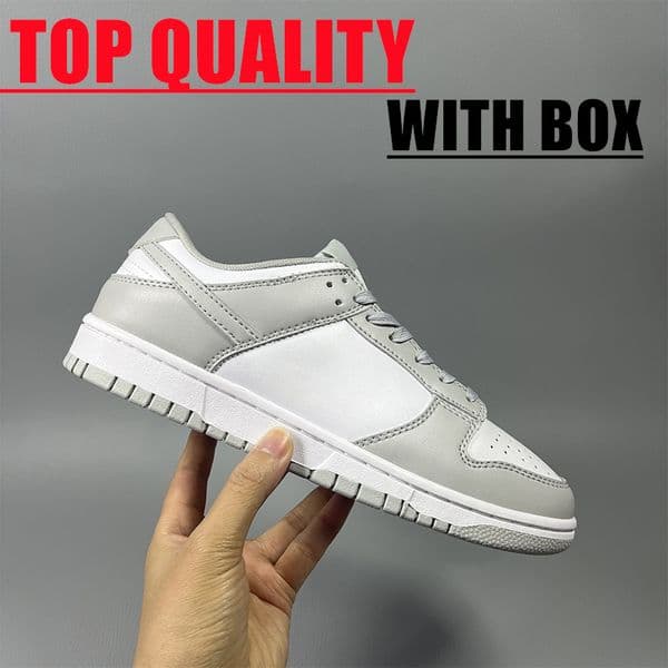 With Box Designer Shoes Panda White Black Mens Casual Shoes low sneakers flat shoe Grey Fog Photon Dust Syracuse Top Quality TOP-Grain Leather men womens trainers
