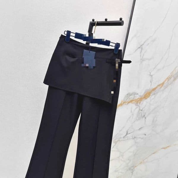 Designer Women's Jeans brand Woman Clothing Spring SS New fashion Versatile Four-leaf Clover Metal Decorated Flared Skirt Pants