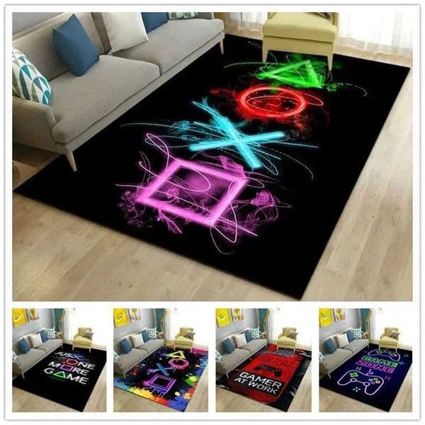 Cartoon Gamer Game Controller Carpet For Living Room Non slip Parlour Sofa Large Area Rug Bedroom Kid Play Room Floor Mat T260512