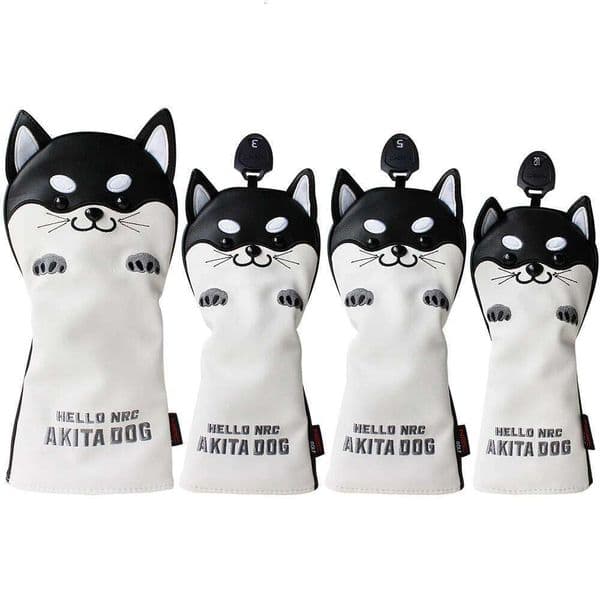 cover Cute Akita Golf Club Cover for Driver Fairway Putter PU Leather Protector Wood Covers 26Y0512