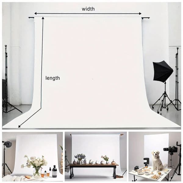 Solid White Vinyl Material Professional Pography Backdrop Studio Shooting Live Birthday Party Wedding Event Po Background 260512