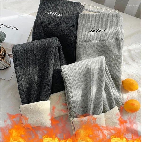 Women's Leggings Winter Warm Women Sexy High Stretch Tight Casual Waisted Thermal Pants Thick Girl Fitness