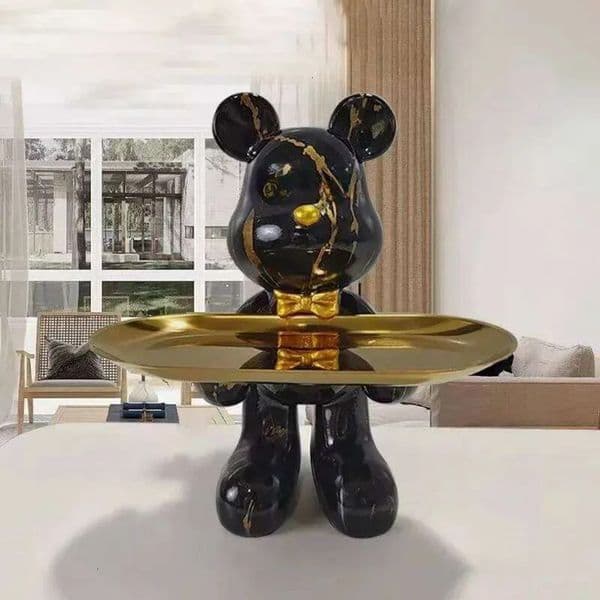 2026 21Cm Graffiti Bear Ornament Figurine Home Decoration Animal Statue Keys Storage Shelf Modern Room Sculpture Table Decor Gift Free Shipping 02