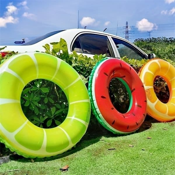 Swimming Ring Fruit Styling Adult Summer Essential Supplies Beach Pool Floatation Without Pump y260506