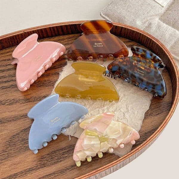 1PC Korean acetic acid high-end sweet medium ponytail grab clip hairpin temperament semi-tied hair shark clip back head clip H260513