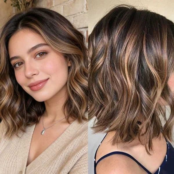 13x4 12 Dark Brown Honey Blonde Highlights Lace Front Wig For Women Heat Resistant Synthetic Hair Pre-Plucked Natural HairlineL260423
