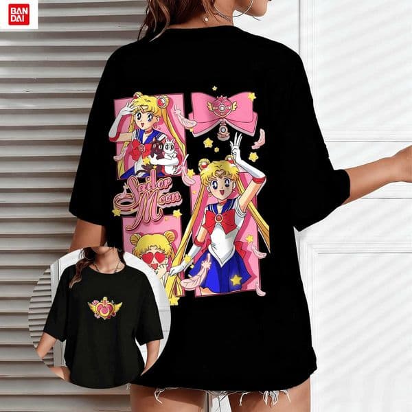 Sailor Moon pure cotton Tshirt retro vintage style L260513K4SZ