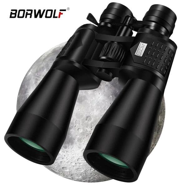 BORWOLF 15450X60 Binoculars Telescope HD Light Night Vision Bak4 Prism Professional Zoom Powerful for Hunting Bird Watching 260512