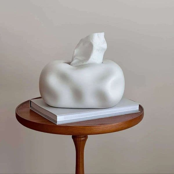 Ceramic Box Holder Creative Desktop Decor High-end Tabletop Tissue Storage for Living Room 26W0513