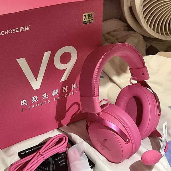 Newly Upgraded MCHOSE V9 Pro Over-Ear Gaming Headset with Four-Mode Connectivity Long Battery Life for Gaming and Entertainment S260509