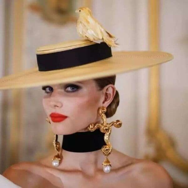 European And American Retro Exaggerated Fashionable Personality Baroque Pearl Cross Earrings, Light Luxury Style, Runway Model Large Earrings