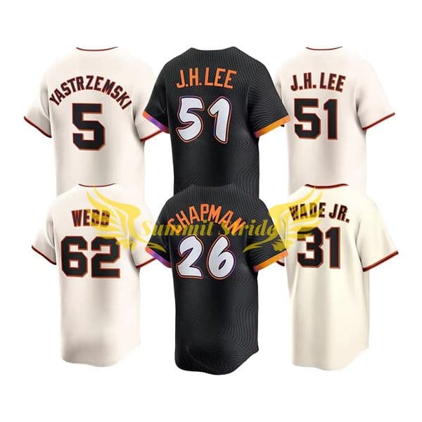 2026 New 35 Brandon Crawford 5 Mike Yastrzemski 28 Buster Posey 26 Matt Chapman Stitched Baseball Jerseys