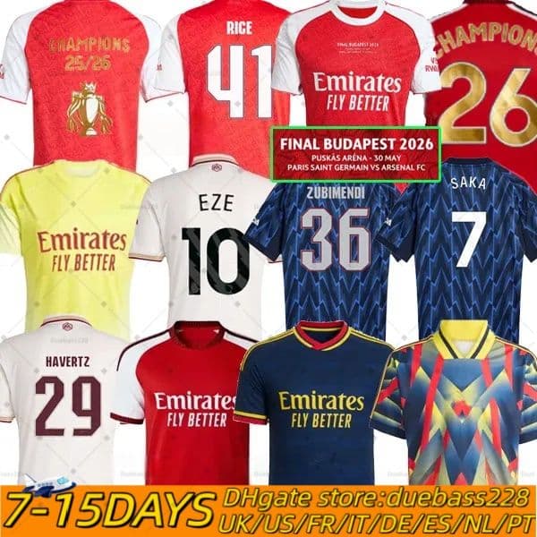 26 27 S-4ZL Arsenally Soccer Jerseys 2026 2027 Men kids Players Fans Football Jersey Shirts kit SAKA GYOKERES EZE ODEGAARD RICE MADUEKE MARTINELLI CALAFIORI