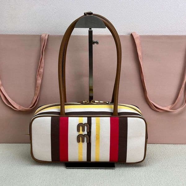 designer bowling bag women's handbags totes Mio new colorful canvas bag Mus fashionable and versatile tote bag for daily commuting niche handbag