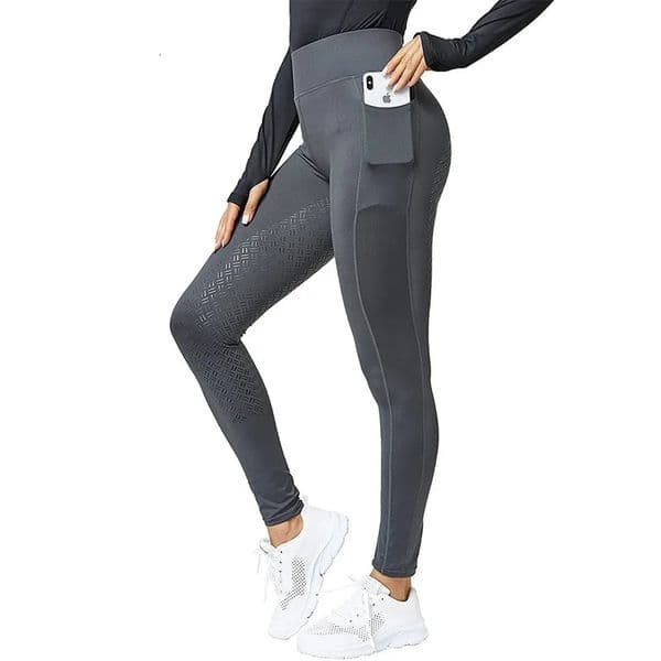 Full Seat Silicone Horse Riding Pants Womens High Waisted Tummy Control Non-slip Slim-fit Breeches Breathable Equestrian Pants 260512