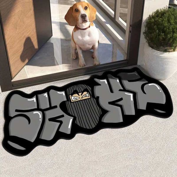 VIKAMA Rap Street Art Text Design Rug Soft And Comfortable Living Room Bedroom Decorative Rug Gaming Room Esports Room Rug T260512