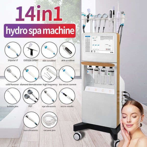 High Efficiency 14 IN 1 Beauty Dermabrasion Skin Care Machine Beauty Cleaning Rejuvenation Remove Blackhead Face Lifting Equipment