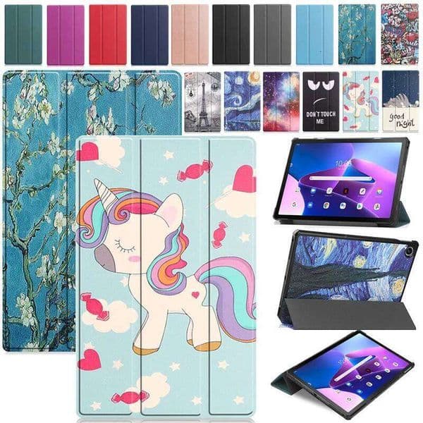 For Lenovo Tab M10 HD 2nd Gen Case TB-X306F X306X Tri-Fold Stand Wake/Sleep Magnetic Protective Shell PU Leather Tablet Cover S260512