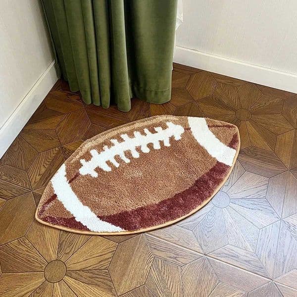 Football Tufted Rugs Bedroom Rug Soft Fluffy Bedside Carpet Floor Pad Mat Doormat Home Room Decor T260512