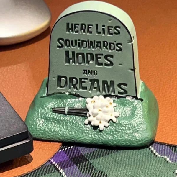 Gravestone from Squidward Here Lies Squidwards Hopes and DreamsStatues Art Decor Tabletop Room 260512