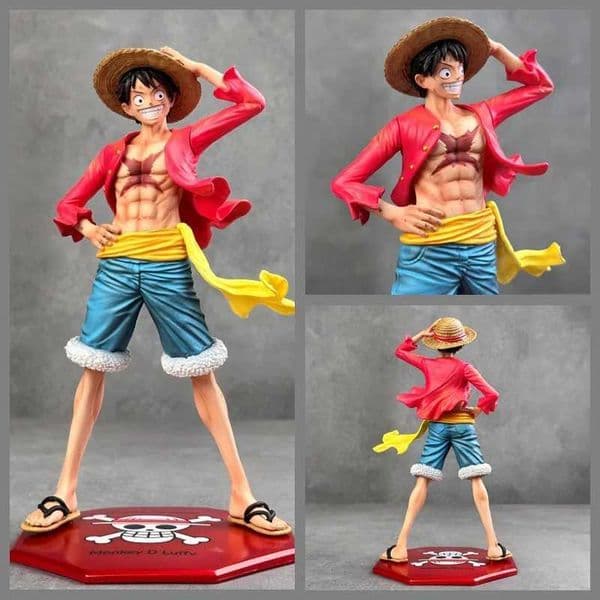 One Piece Luffy Anime Figurine 23cm Smiling Straw Hat Luffy Desktop Decor Boy Gift Collection L260513