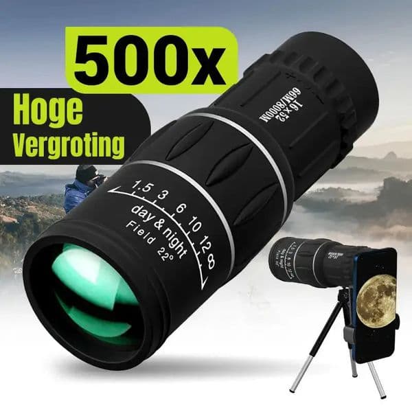 16x52 Monocular Telescope High Output Dual Focus Optical Zoom Scope Magnification Long Range Night Vision 260512