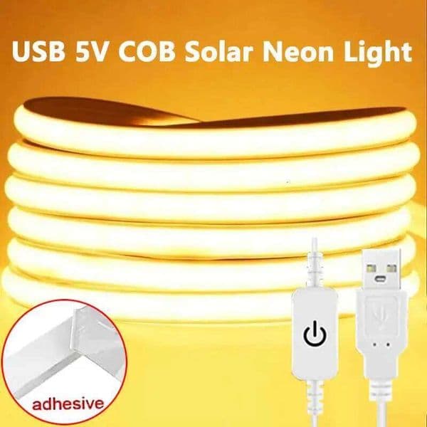 COB LED Strip 5V High Brightness Led Light Waterproof Flexible Ribbon Tape for Room Bedroom Kitchen, Outdoor Garden Lighting S260512