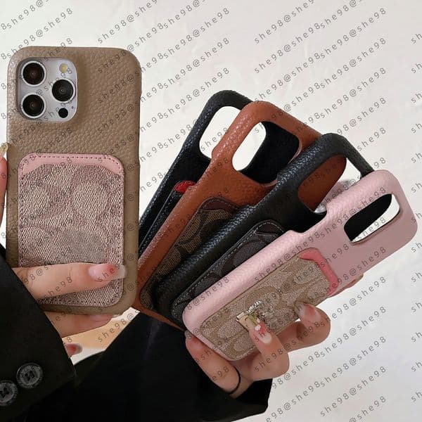 Case for iPhone 17 16 Pro Max with Card Holder, 15 Pro Max 16 Plus 15 14 13 12 11 Pro Luxury Leather Phone Case Card Slot Ultra Slim Designer Phone Cover with Pony Accessories