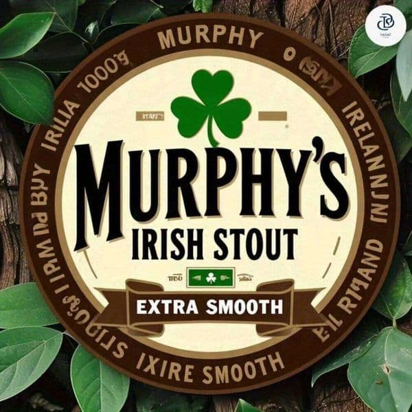 Vintage Murphy's Irish Stout Metal Sign Retro Pub Decor with Brewery Logo Heavy-Duty Aluminum Poster - Waterproof 26L0513