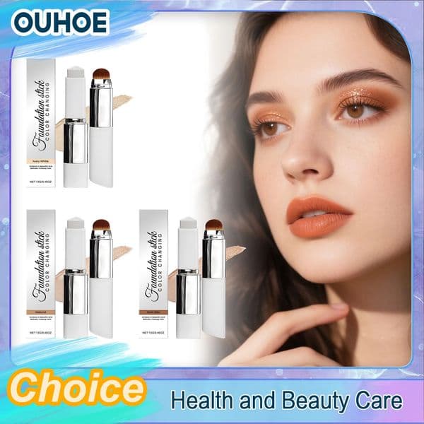 Luxury 2 In 1 Color Changing Foundation Liquid maquillaje Stick Lasting Concealer Lightweight Izing Matte Natural Base Makeup Free Shipping