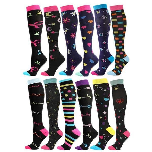 5/6/12pairs Sport Compression Socks For Unisex Basketball Football Rugby Hiking Socks Z260513