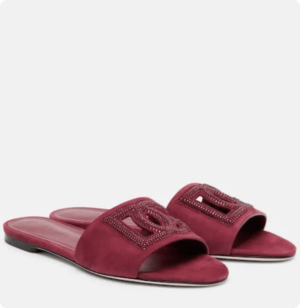 Women's Cut Out Slipper Sandal crystal-embellished suede slides slippers with rhinestones Sandals Ballet-Flat Cashmere Slippers dg/sandal woman flat flip flops