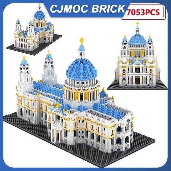 7053 Pcs City Mini St Paul Cathedral Architecture Building Blocks Famous Castle Moc Bricks Educational Gifts Toys For ChildrenJ260513