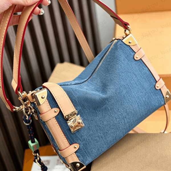 Designer Side Trunk Bag Canvas Shoulder Bags Fashion Women Shoulder Bags Letters Luxury Handbag Woman Cross Body Handbag