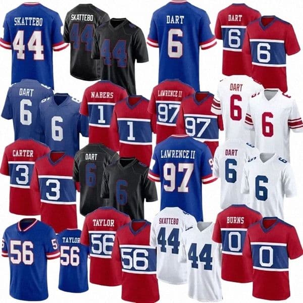 new YorkS ciyt Giantss jersey Abdul Carter Jaxson Dart Malik Nabers Cam Skattebo Football Jersey Manning Burns Jerseys T9vN#