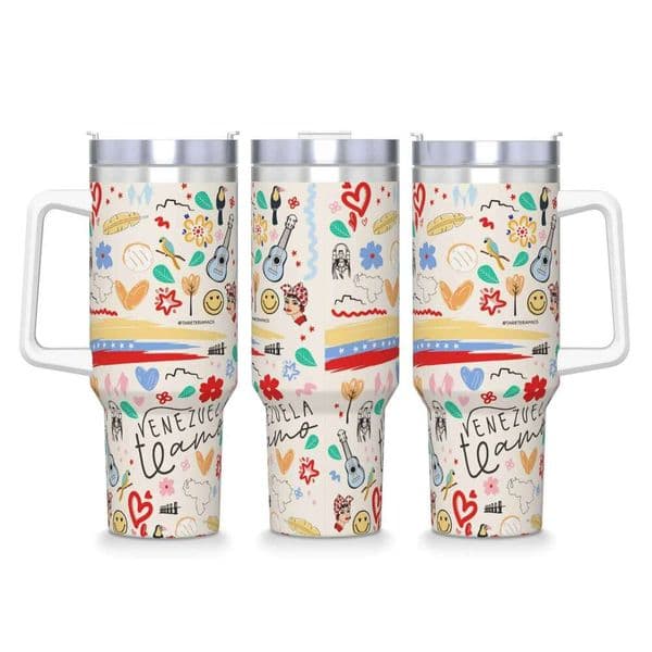 Stainless Steel Tumbler Aesthetic Art Venezuela Thermal Cups Portable Cold Drink Mugs Cup Driving Graphic Water Bottle J260513
