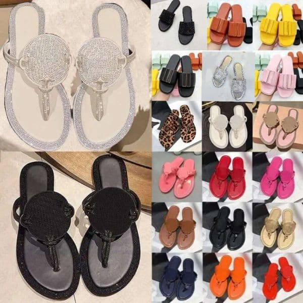 Designer Slippers Woman Sandals Jelly Sandals Designer sandals Slippers Summer Slides Flip Flops Luxury Flat Embroidered Printed Metal Women Dress Shoes With Box
