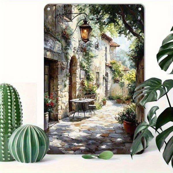 Retro Italy Alley Metal Tin Sign 30x20cm Iron Wall Decor Plaque Home Bar Cafe Travel Theme 26Y0513