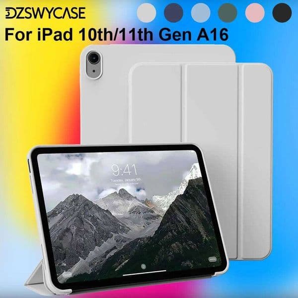 Case for iPad 11th A16 11 2025/10th Gen 10.9 Inch 2022, Support Auto Wake/Sleep, Trifold Stand Cover, with Soft TPU Back S260512