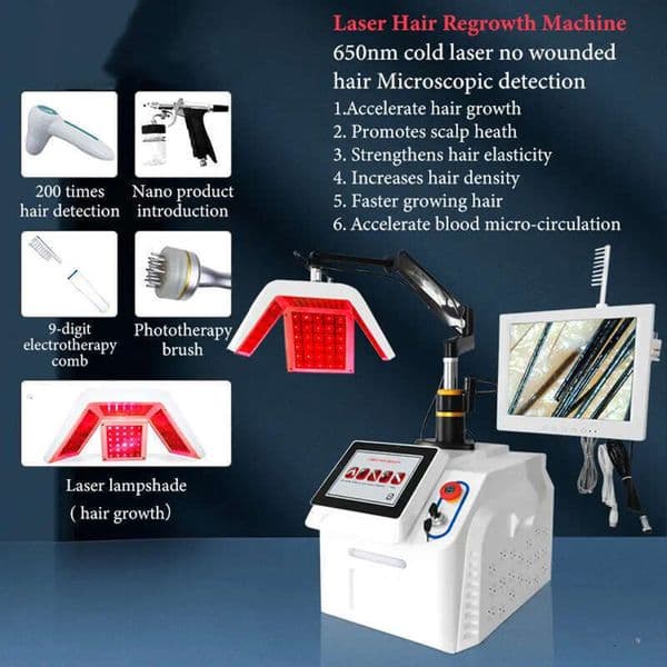 Multifunction Hair Loss Treatment Machine Hair Growth 650Nm Laser Hair Regrowth Treatments Laser Machine