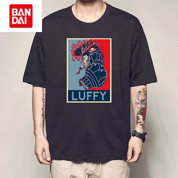 2026 One Piece Character Monkey D Luffy Related Tshirt - Straw Hat Kid Lu Fu Short-sleeved Shirt - Luffys Identical Clothing L260513A3IE