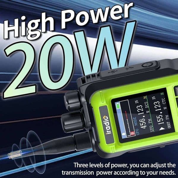 Iradio RT-UV99 20W Air Walkie Talkie Mutli Band High Power FM NOAA 1024CH Wireless Copy Frequency Long Range Type-C Ham 26Y0513
